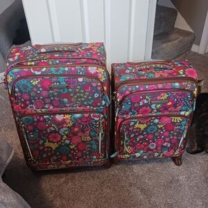 Floral Patterned Luggage Set